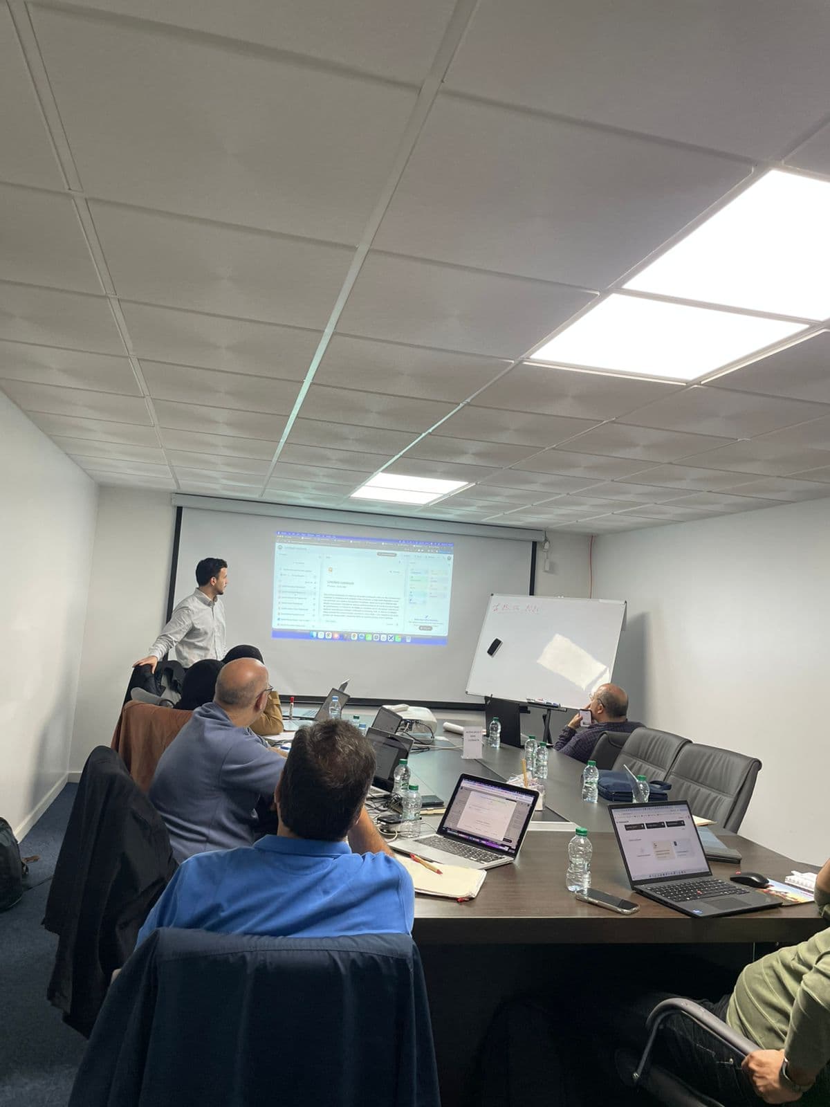 Corporate AI training room
