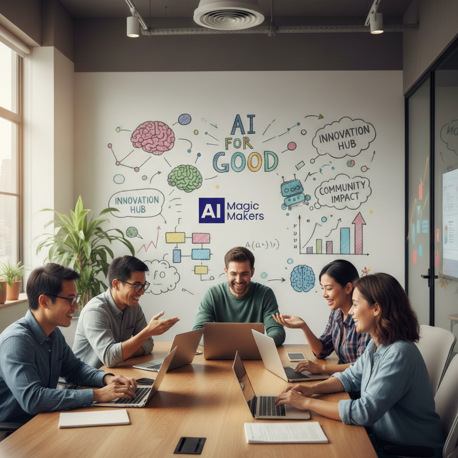 AI learning community members collaborating